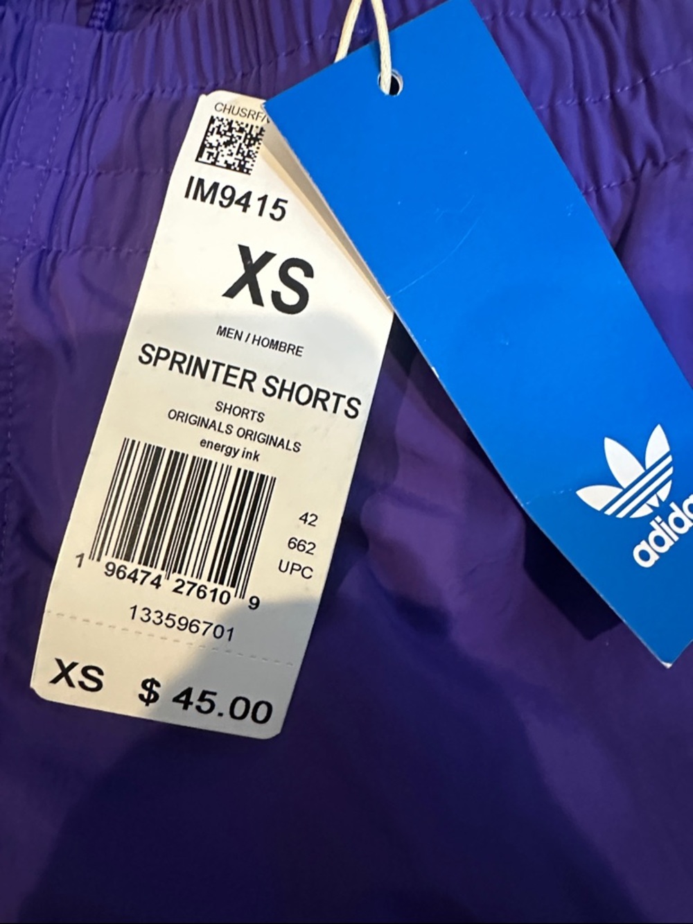 adidas sprinter purple women’s XS shorts - Picture 2 of 3